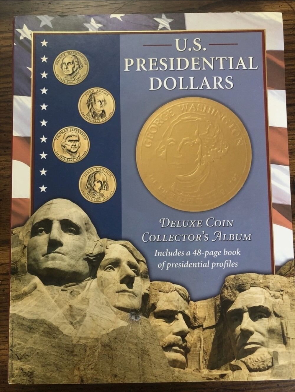 New-Readers Digest U.S. Presidential Dollars-Deluxe Coin Collector’s Album/Book